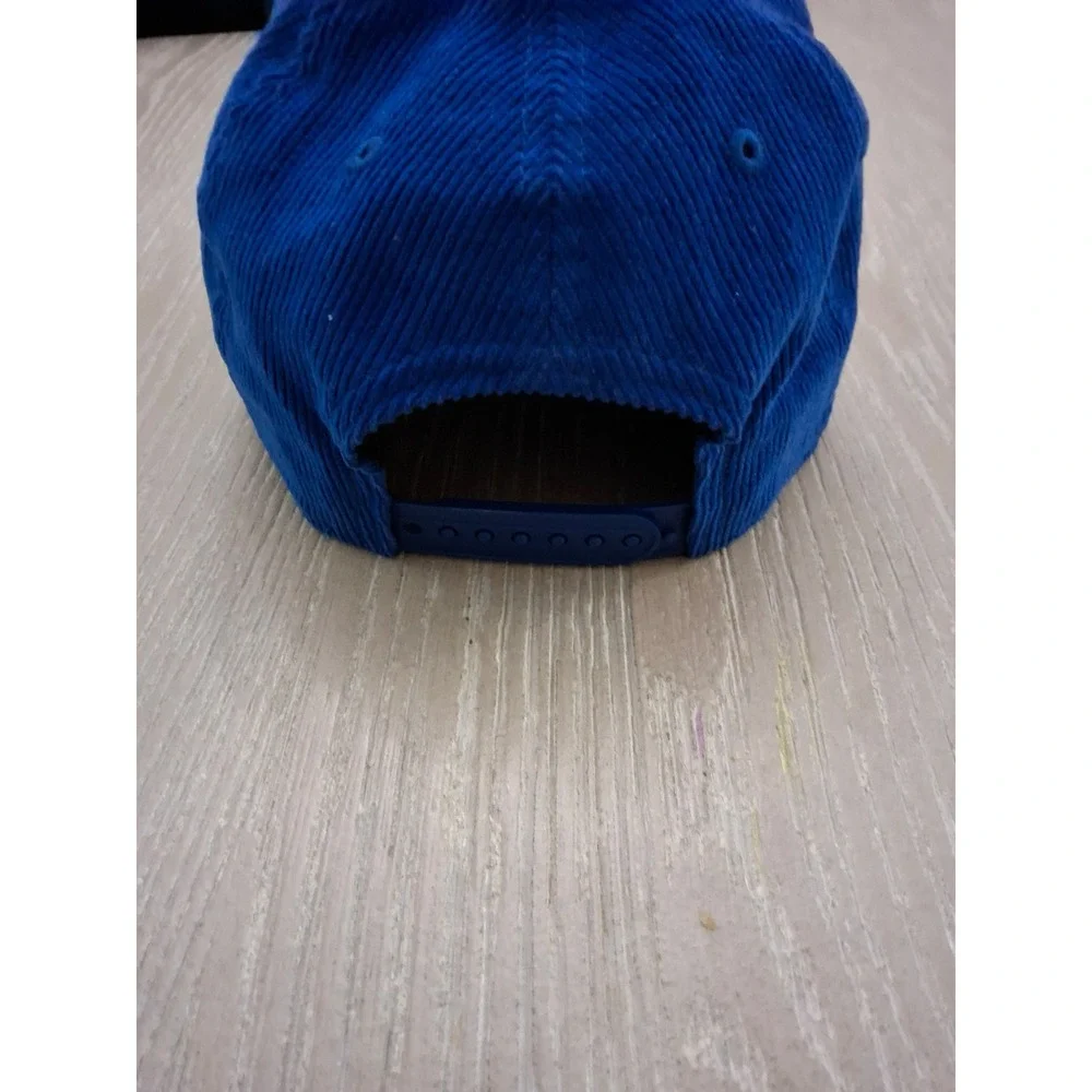 New Era 9FORTY Los Angeles Dodgers Corduroy Hat Blue Upside Down Logo Snapback